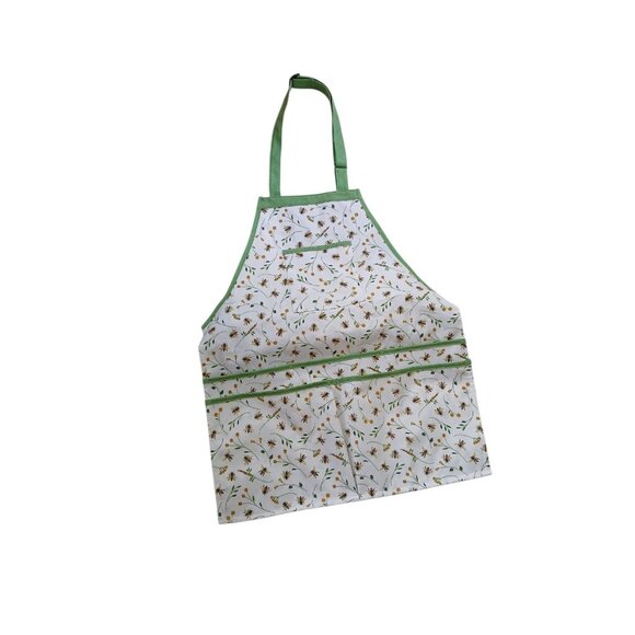 Hobby Lobby Bees N Flowers Gardening Apron Harvest with Pockets Adjustable Strap - Picture 1 of 6